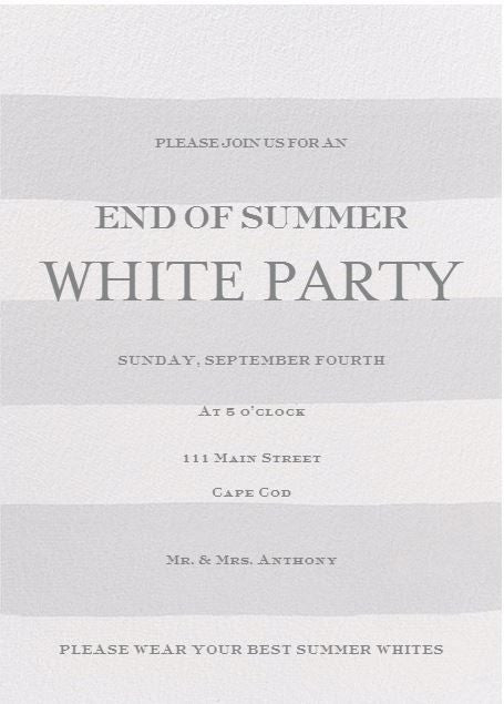 open lace back dress White gold dress 50th birthday invitation (set of 30) main image 1