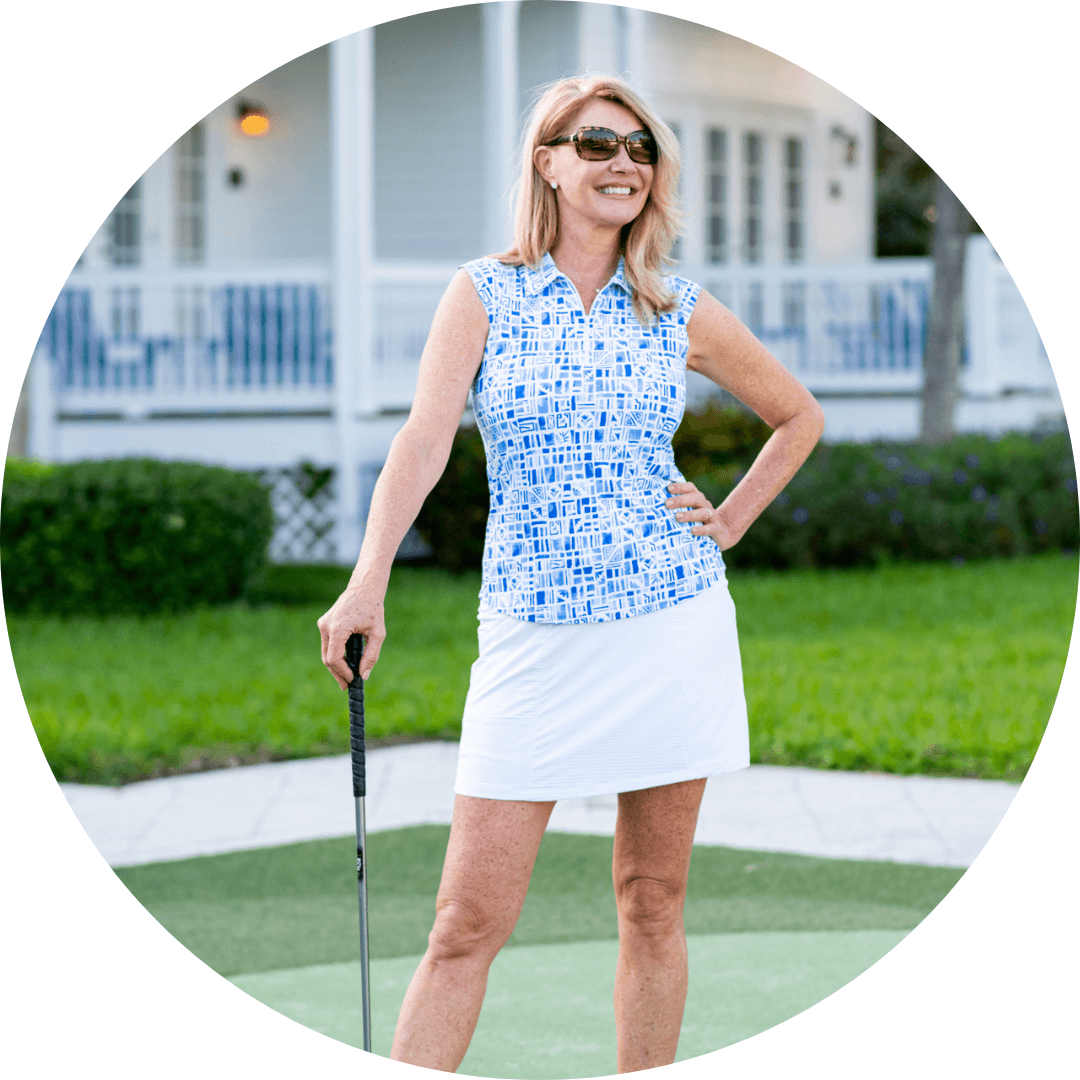 Ladies golf top clothes clearance