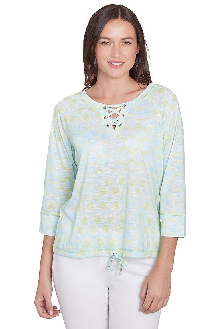 Spring Thing Lace-Up Neck Top