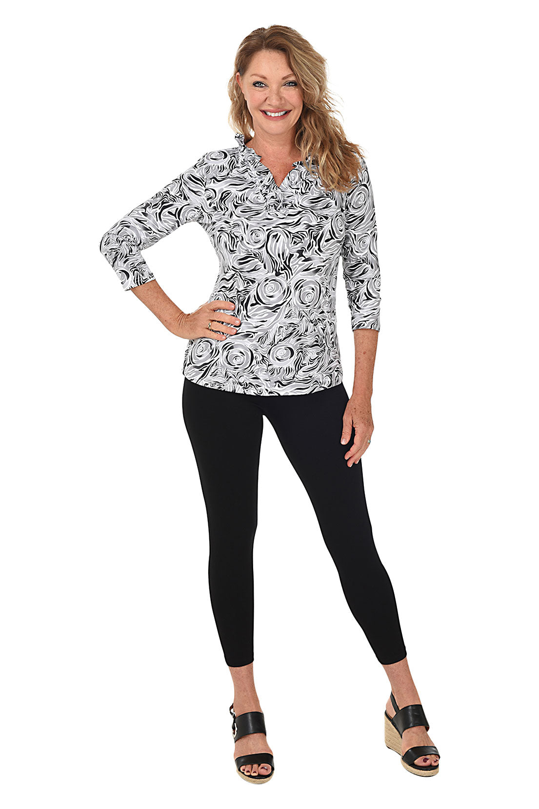 Sparkle Zipper Crop Legging