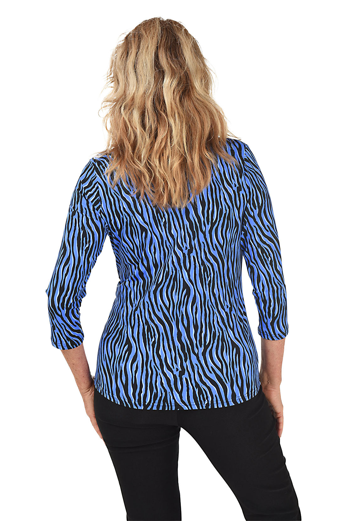 Hypnotic Zebra Ruffle Neck UPF50+ Top