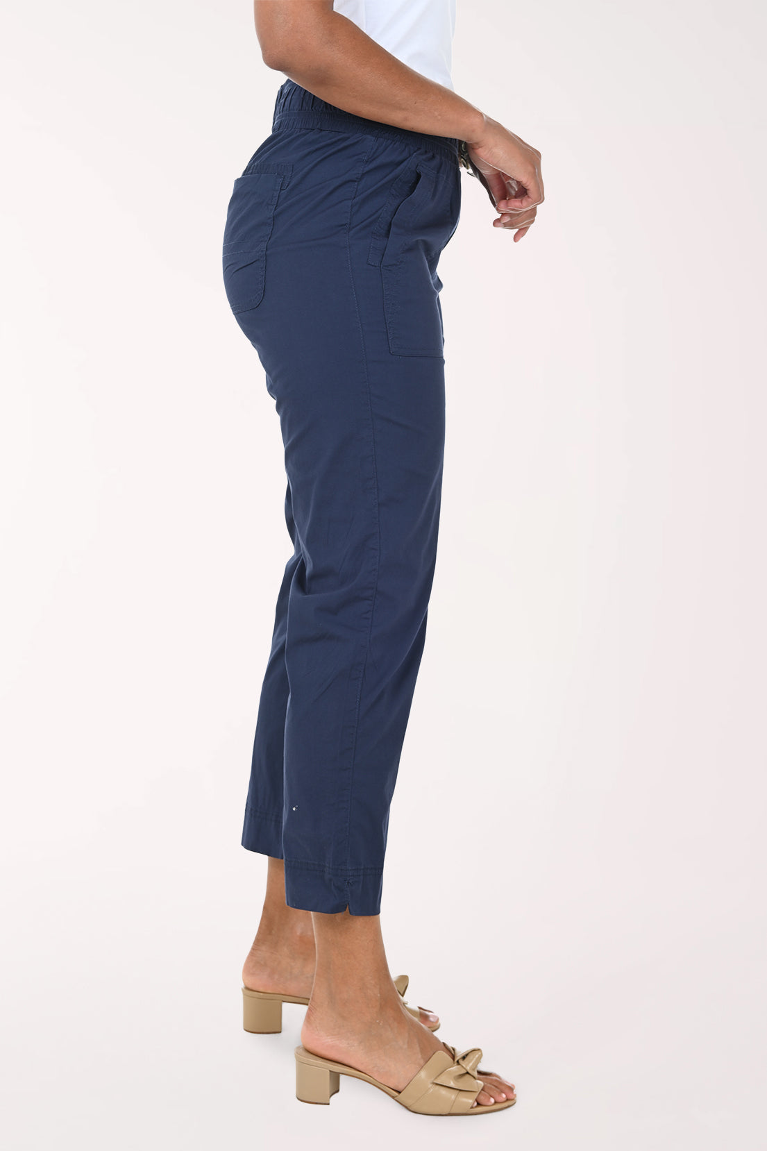 Solid Madison Cotton Poplin Crop Pant