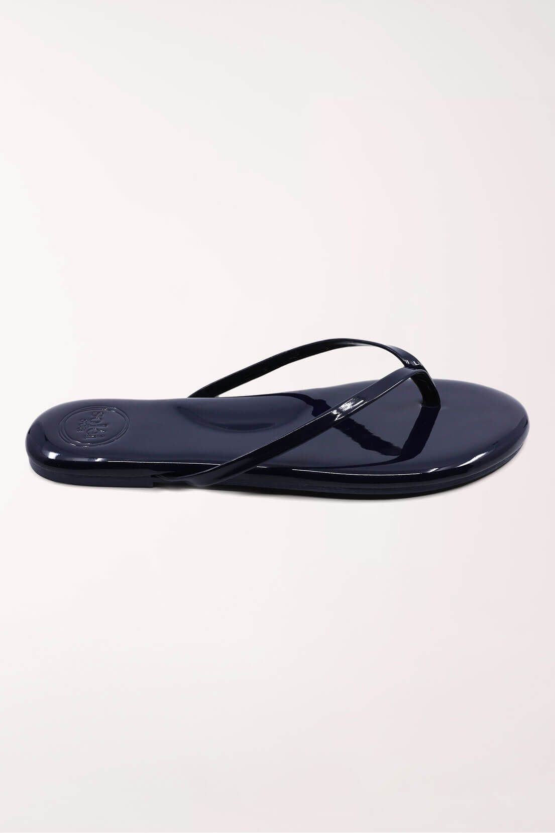 Navy blue sandal on a white background