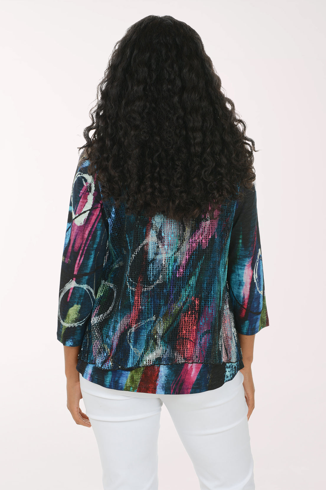 Windsor Boucle Mesh Overlay Top