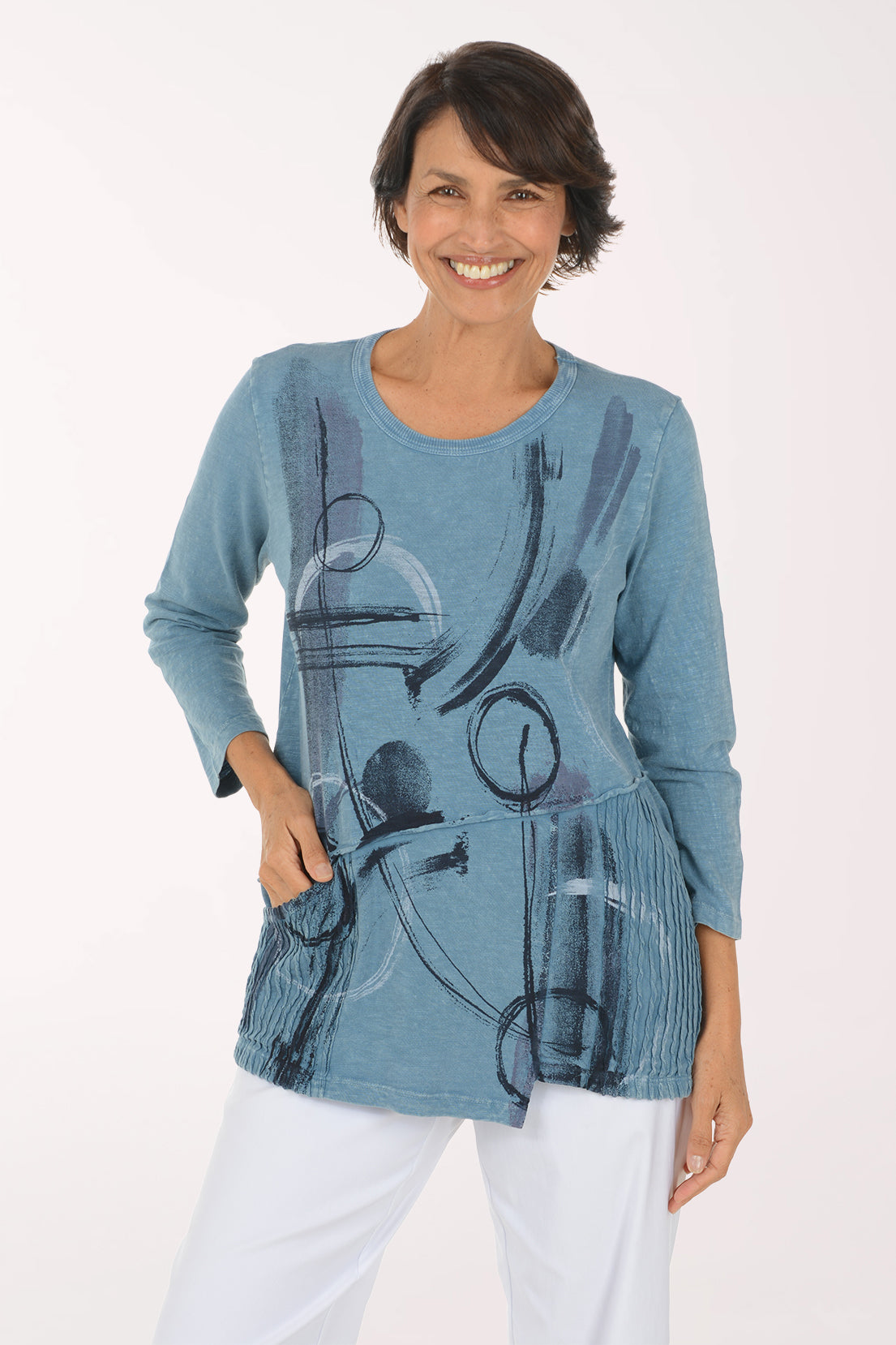 Dreamscape Mineral Washed Ribbed Pocket Top