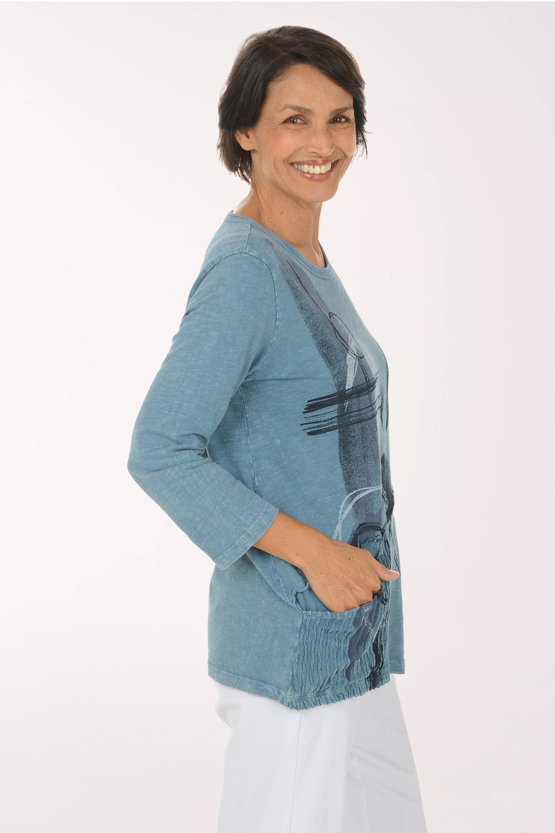 Dreamscape Mineral Washed Ribbed Pocket Top
