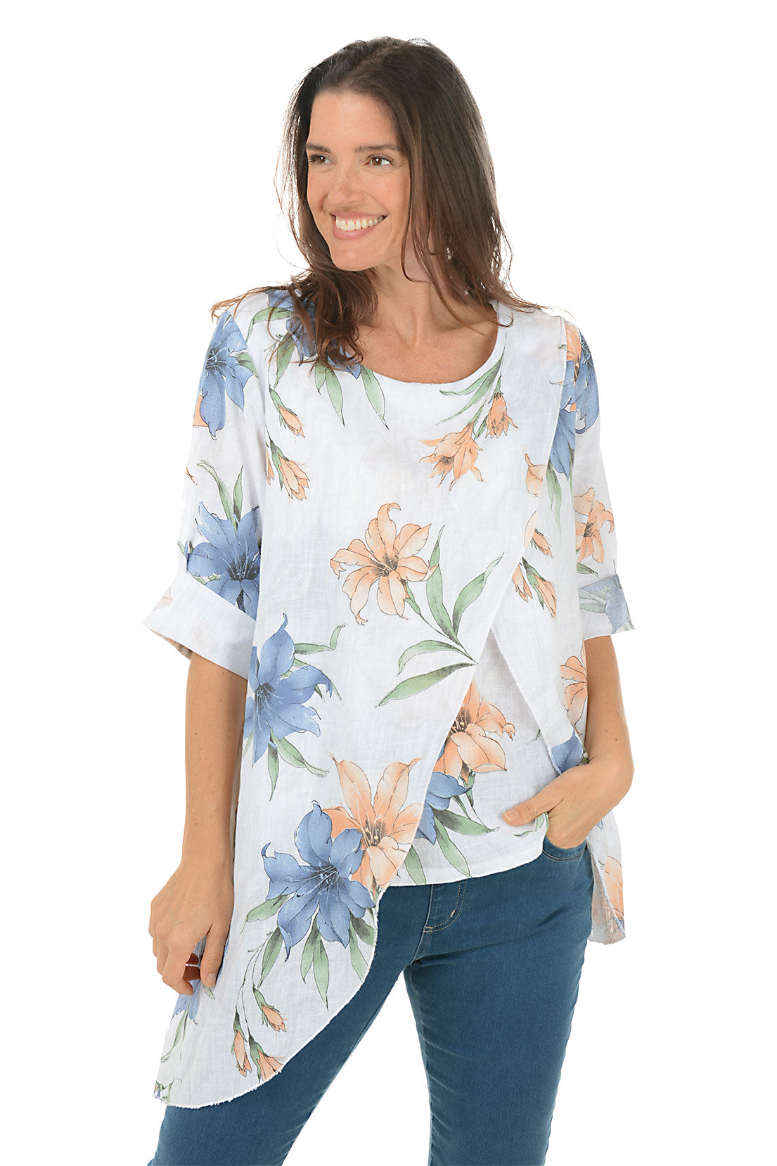 [LOEUVRE] Basic Eyelet Floral T-shirt ★大人気★ LOEUVRE] Basic Eyelet Floral T-shirt ☆大人気☆ (LOEUVRE/T