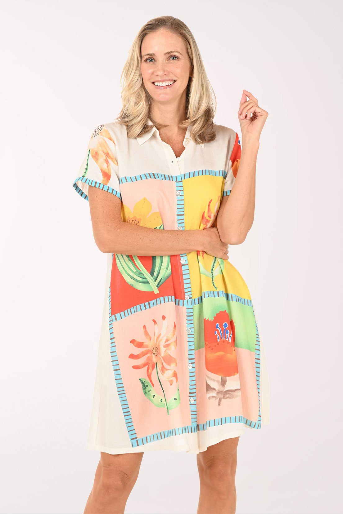 Amore Short Sleeve Shirt Dress