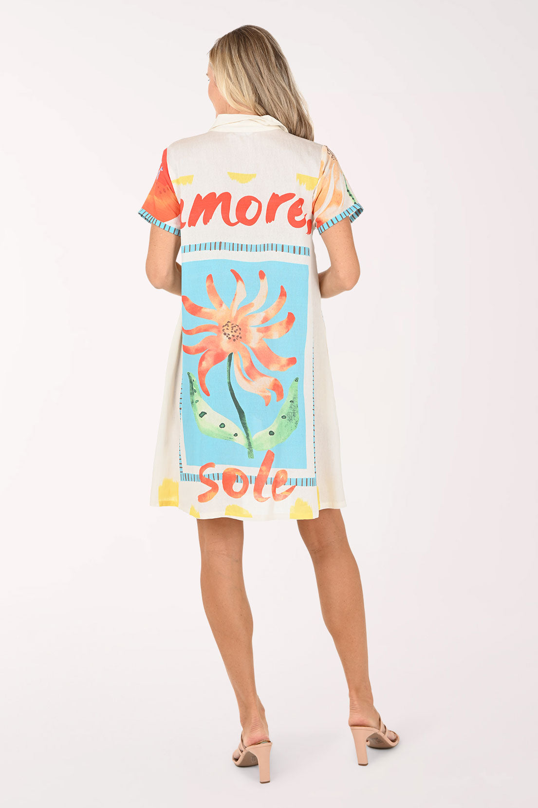 Amore Short Sleeve Shirt Dress
