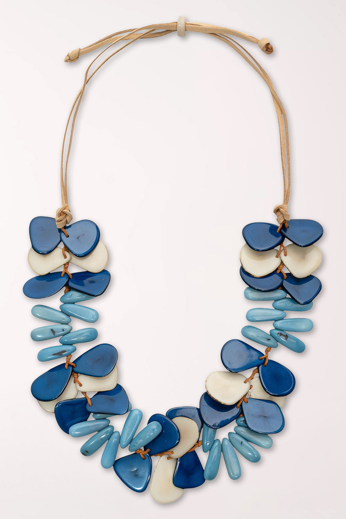 Necklace with blue beads