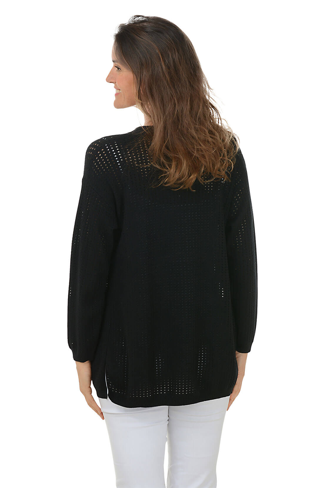 Long Dolman Sleeve Double Pocket Cardigan