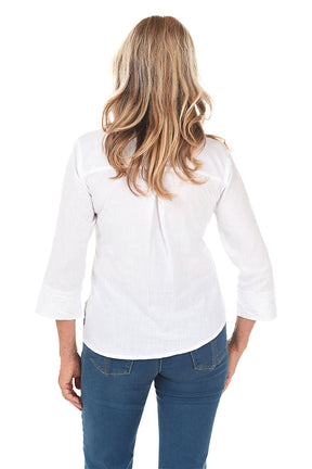Petite Orion Curved Button-Front Shirt
