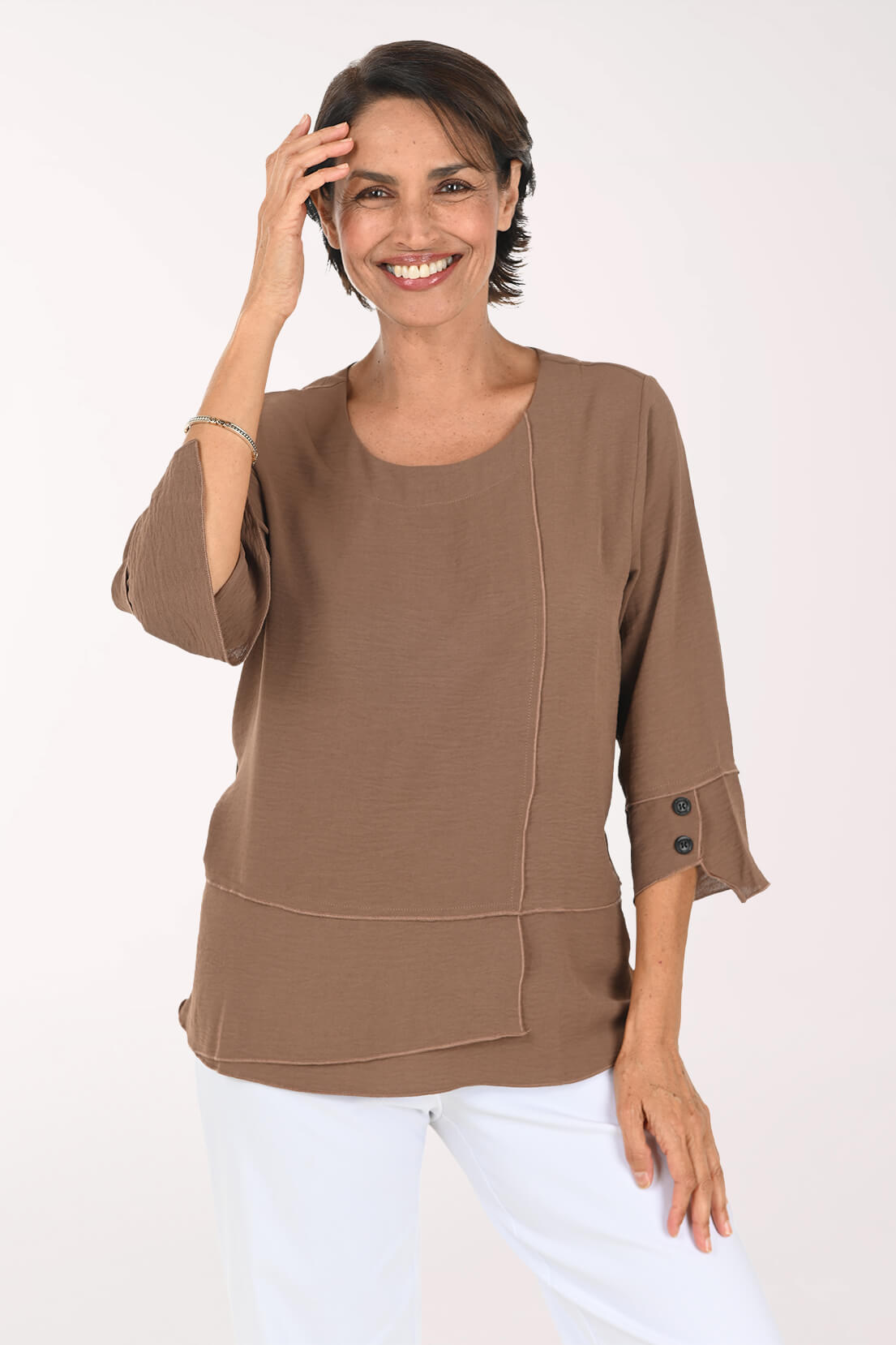 Airflow Layered Asymmetrical Blouse