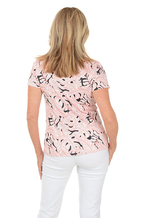 Mythical Palm Ruched Front Top