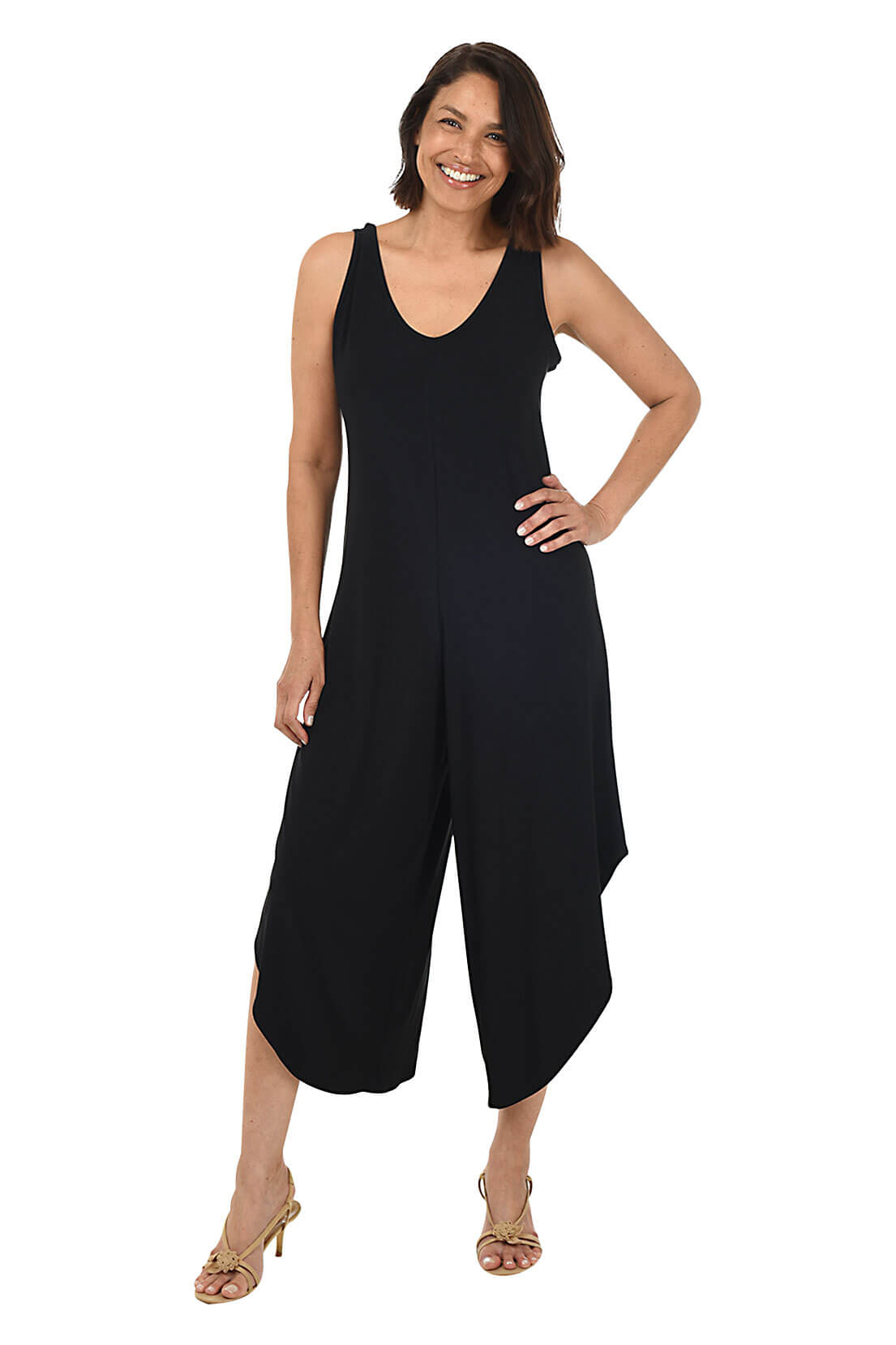 Sleeveless Wide Leg Jumpsuit | Tiana B