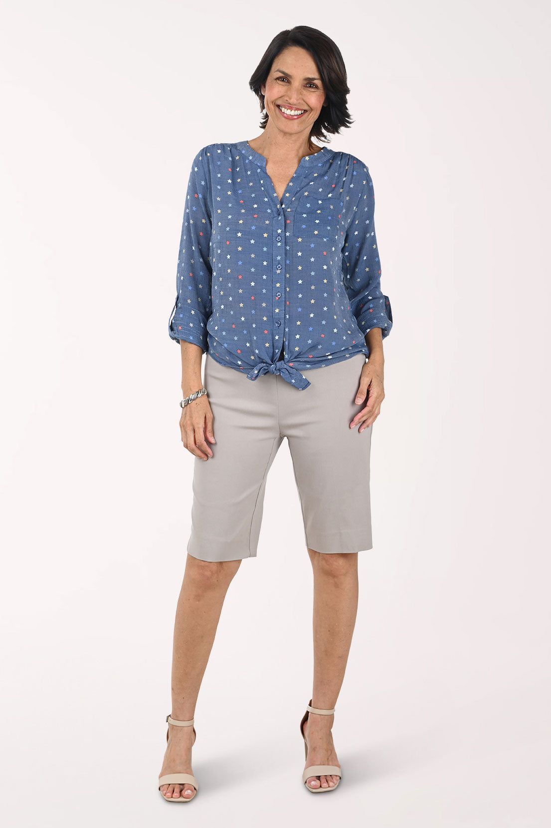 Solid Stretch Pull-On Bermuda Short