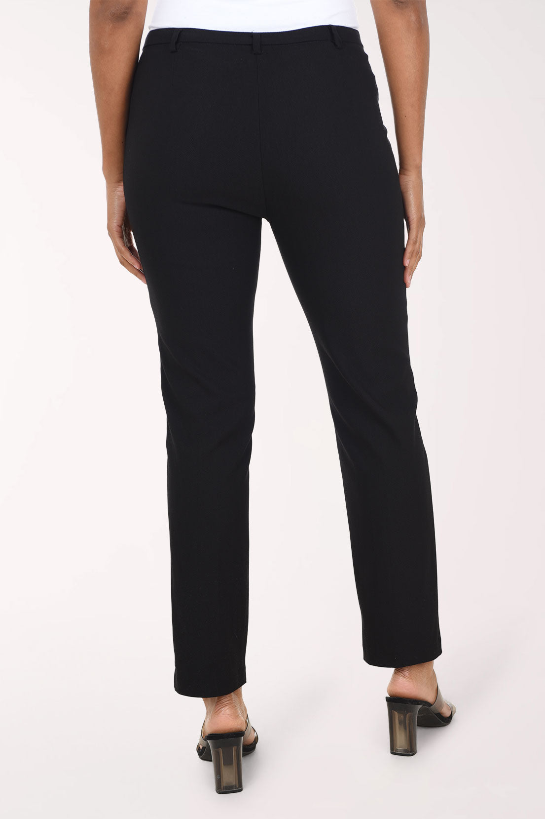 Solid Herringbone Slim Leg Pant