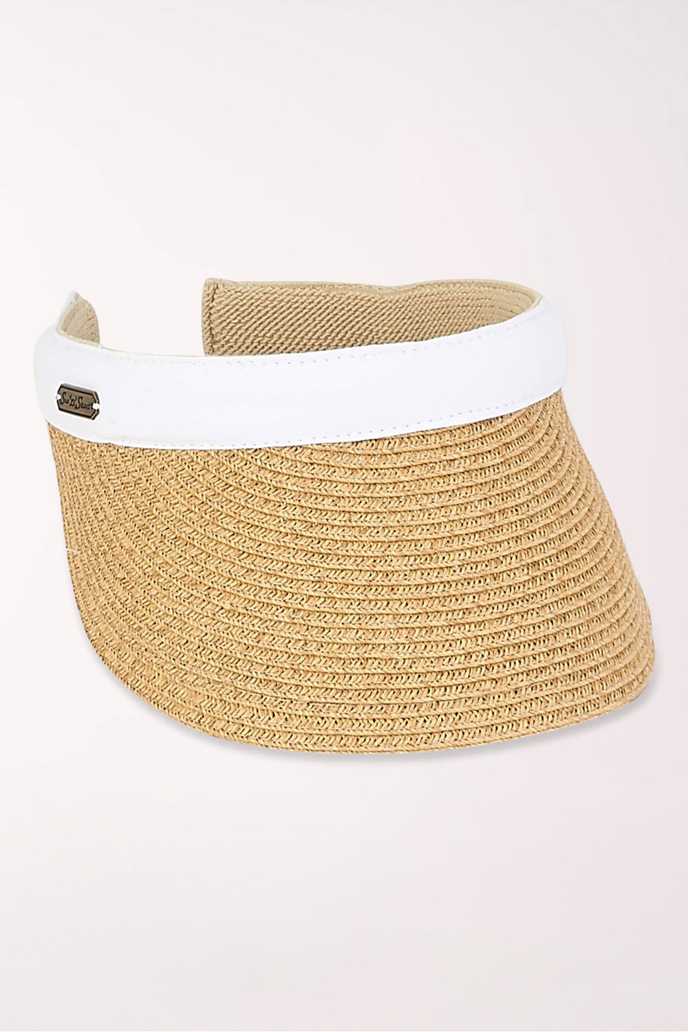 White woven visor