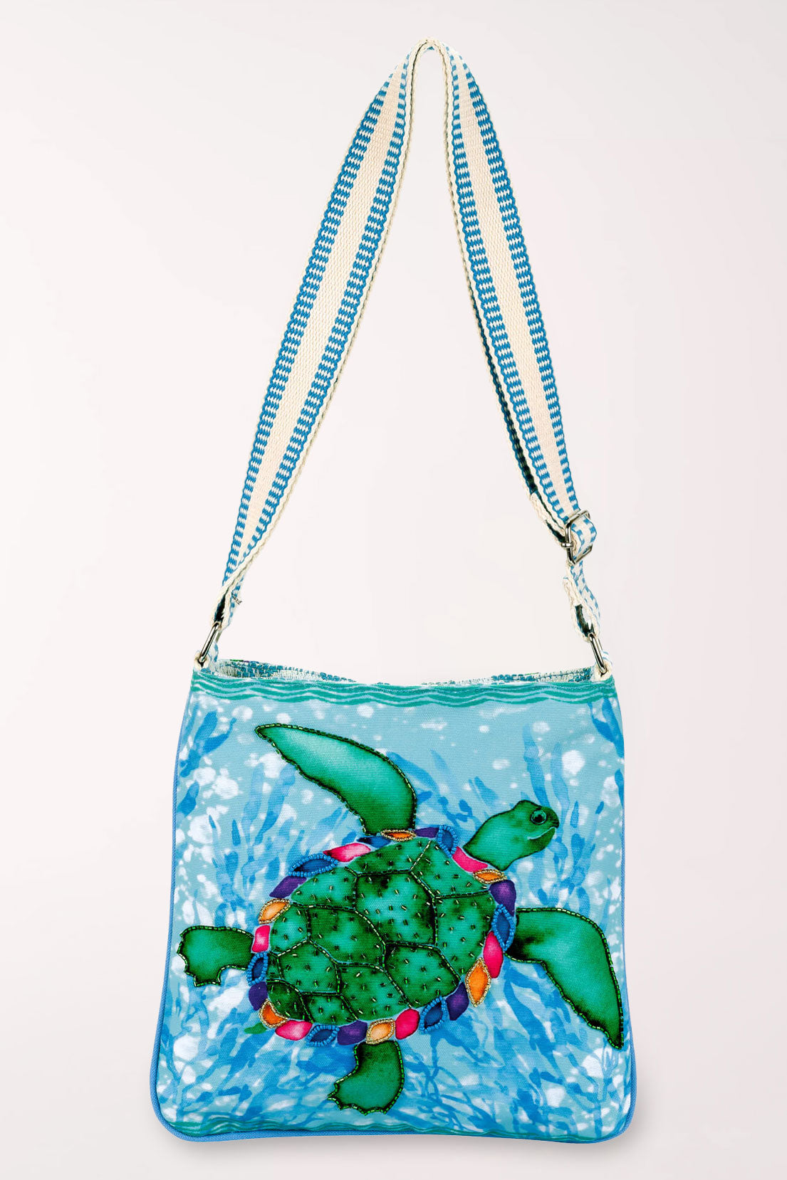Rainbow Turtle Canvas Crossbody Bag