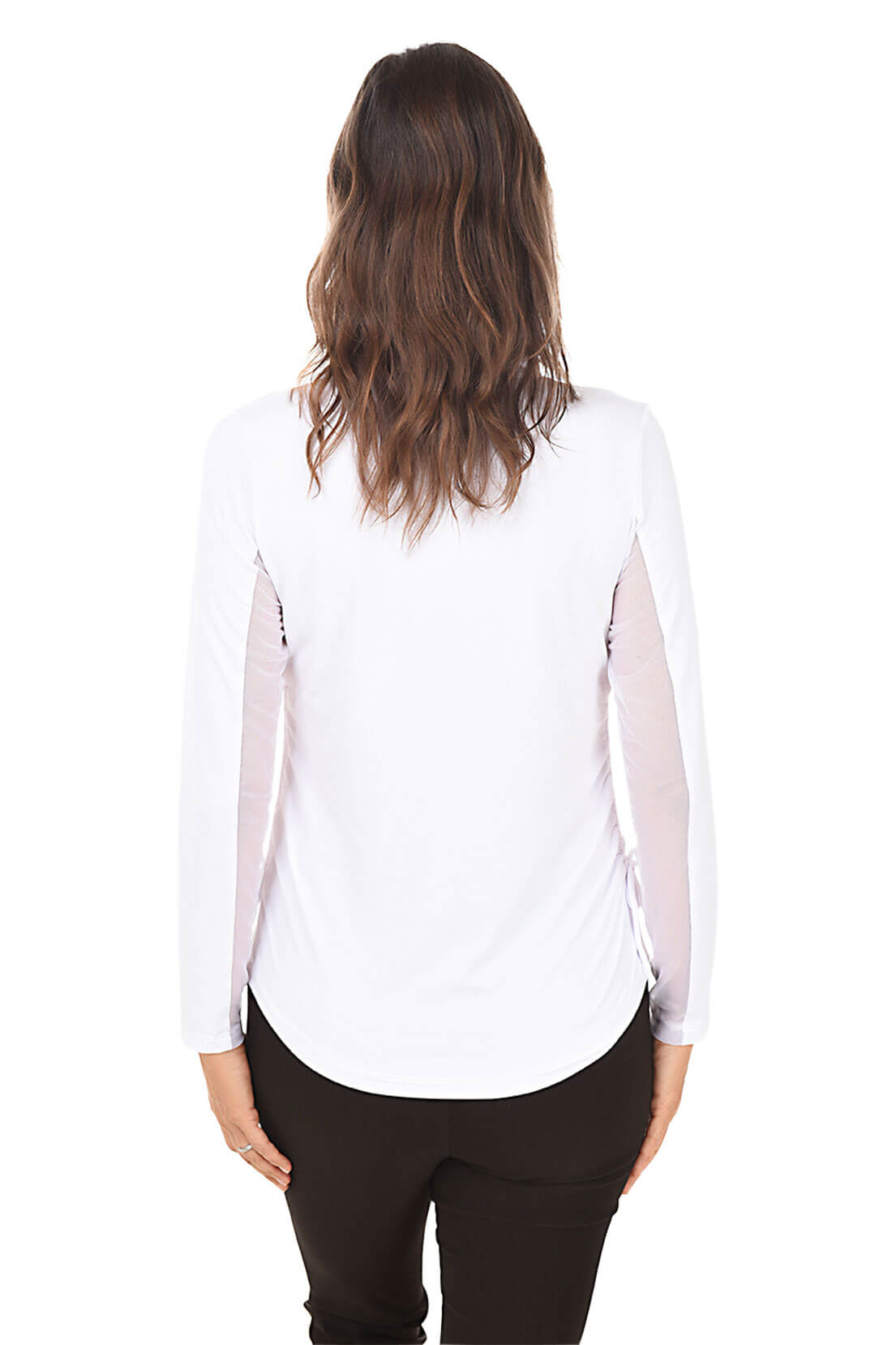 Ruched Zip Polo UPF50+ Sun Shirt
