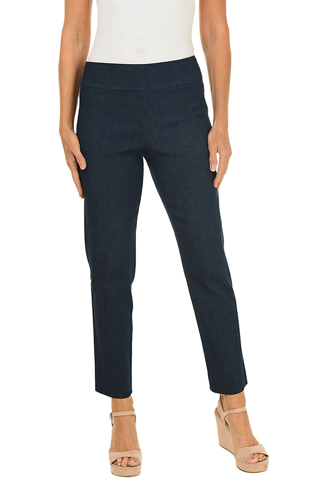 KRAZY LARRY Denim Pull-On Ankle Pant