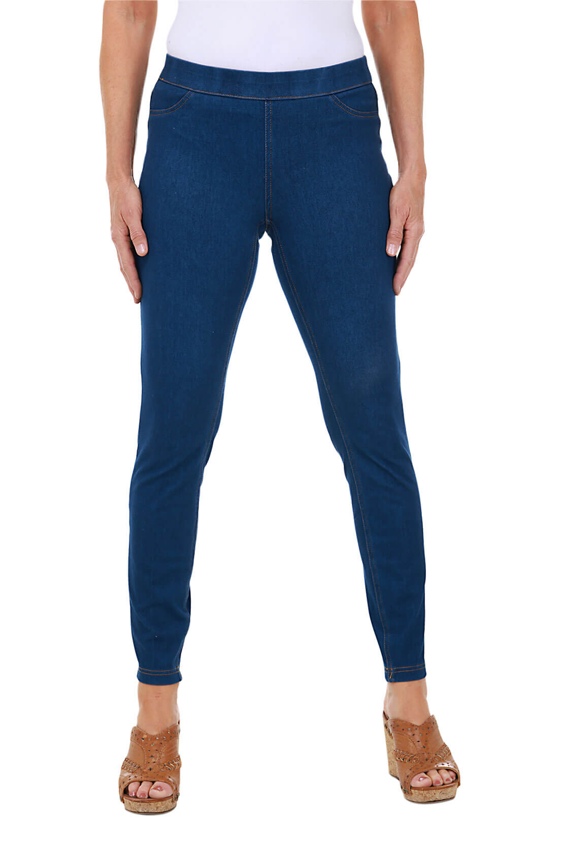 Pull on stretch jeggings top