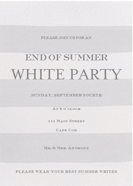 Prepping for Your End of Summer White Party