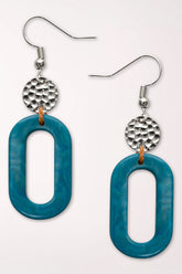 Earrings with turquoise colored beads 
