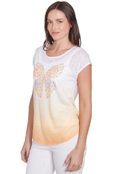 Peachy Keen Jeweled Butterfly Tee