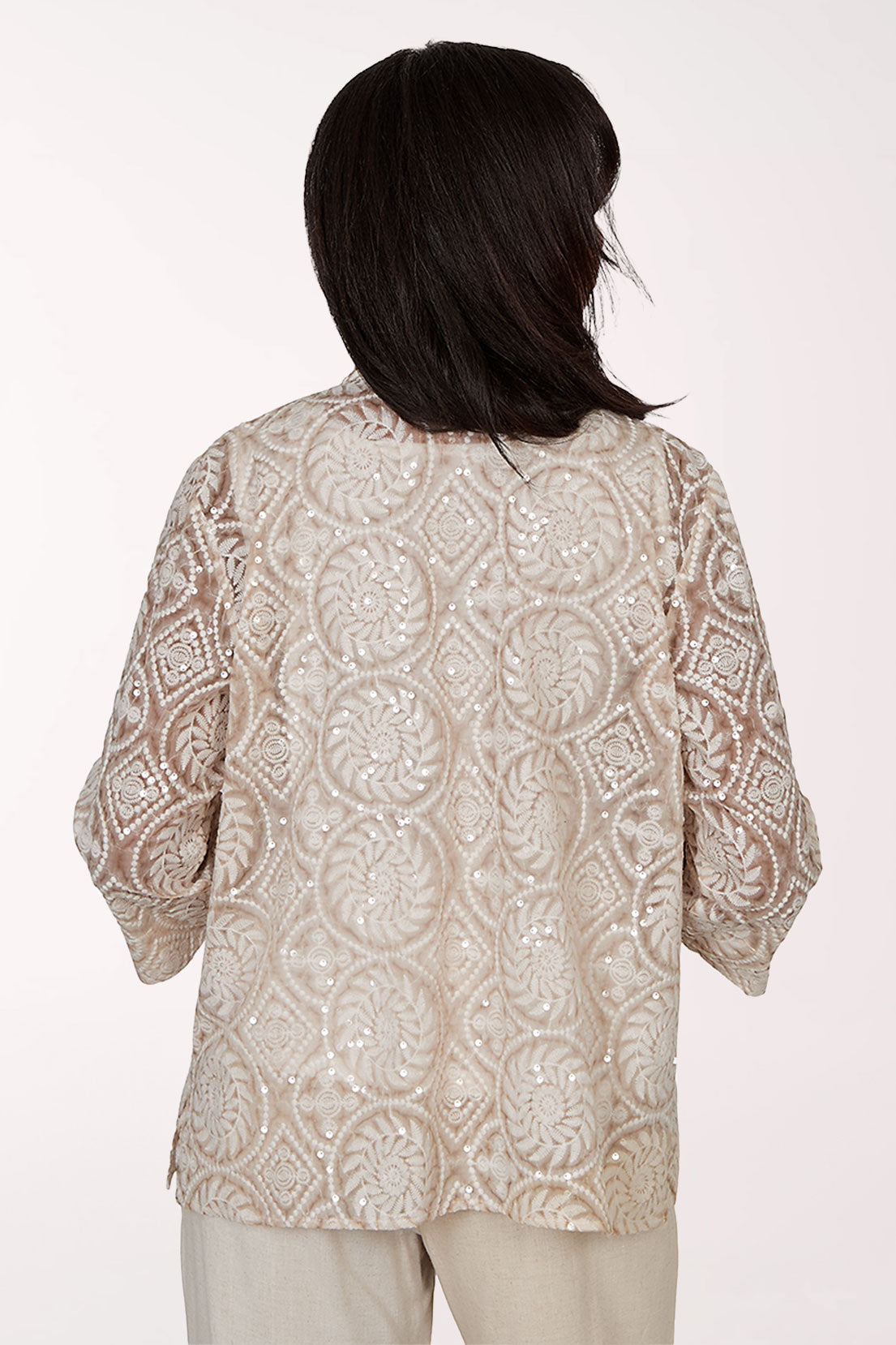 Natural Wonder Sequined Medallion Two-Piece Top | Alfred Dunner