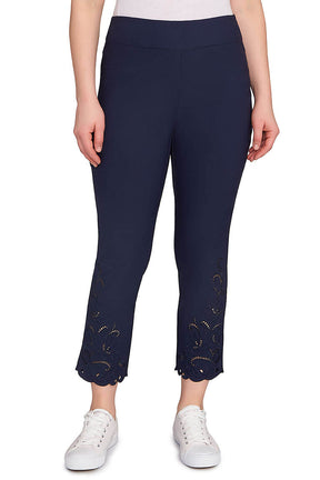 Color Crush Embroidered Ankle Pant