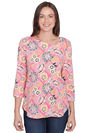 Petite Color Crush Asymmetrical Neck Knit Top