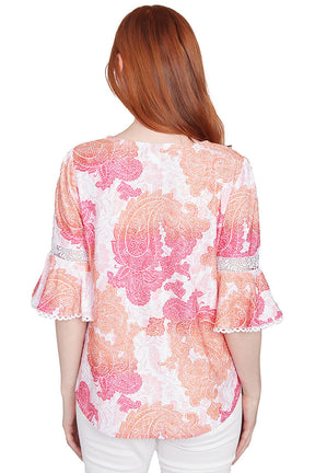Color Crush Paisley Jacquard Top
