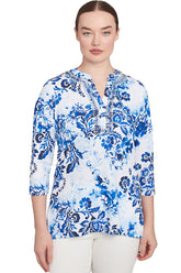 Tinted Tides Beaded Neck Tunic