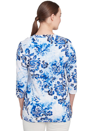 Tinted Tides Beaded Neck Tunic