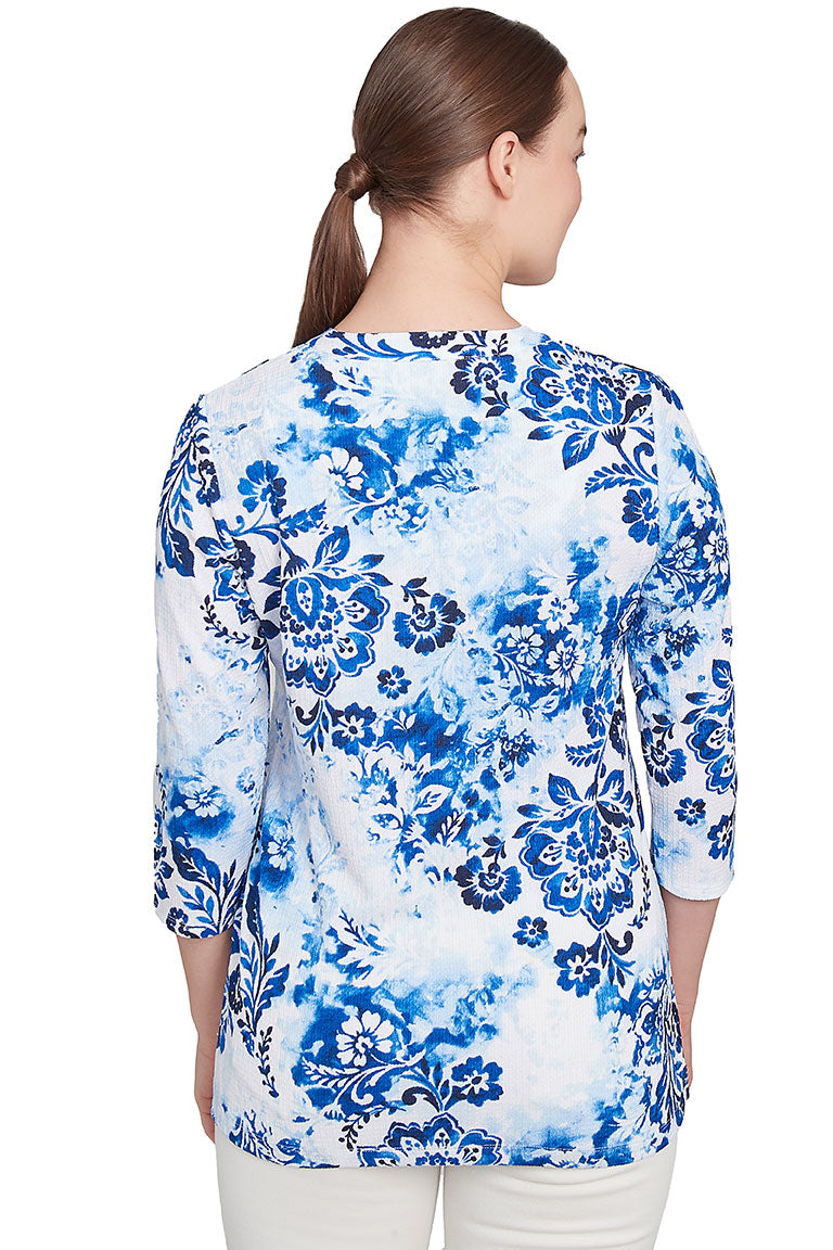 Tinted Tides Beaded Neck Tunic