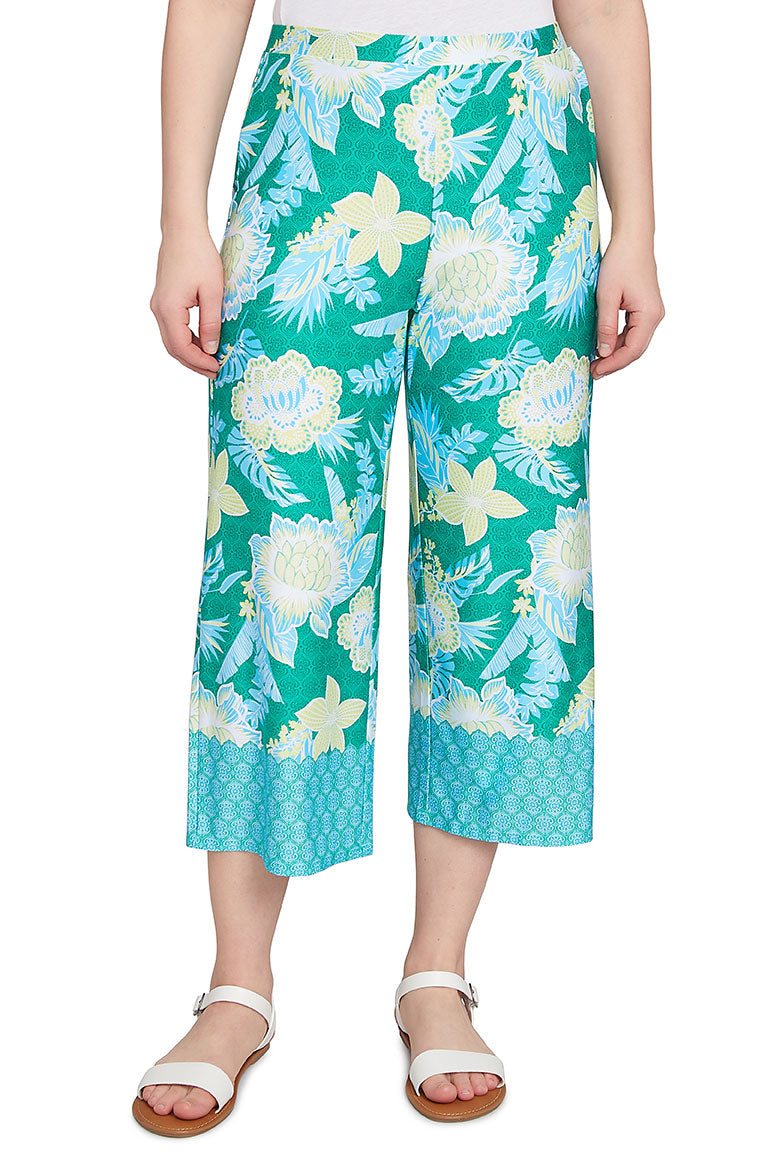 Paradise Cove Batik Floral Palazzo Pant