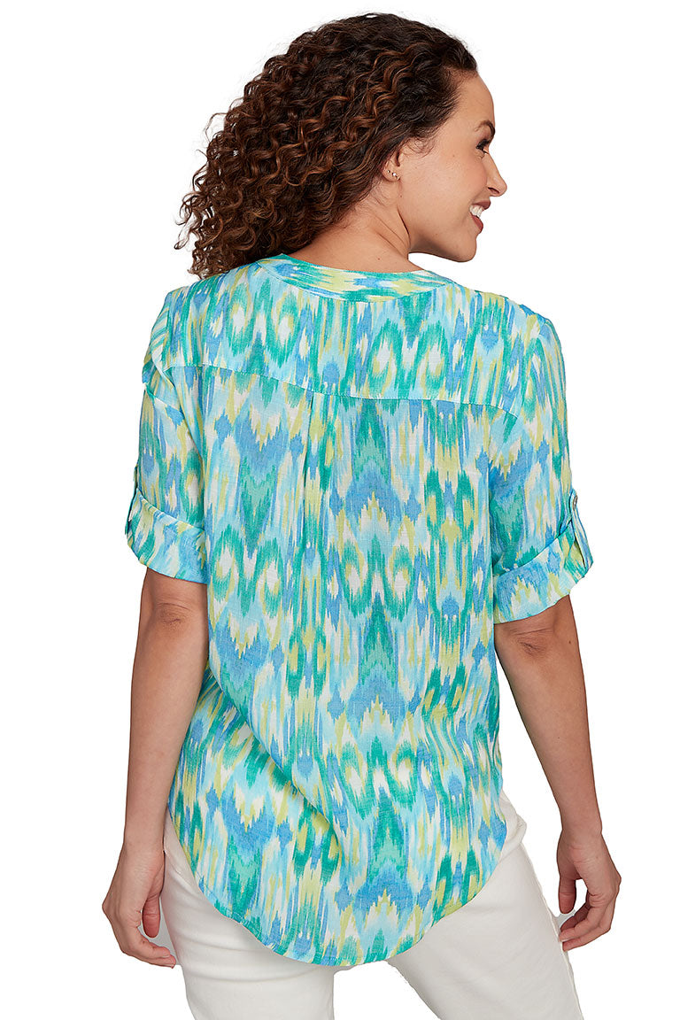 Paradise Cove Ikat Convertible Shirt