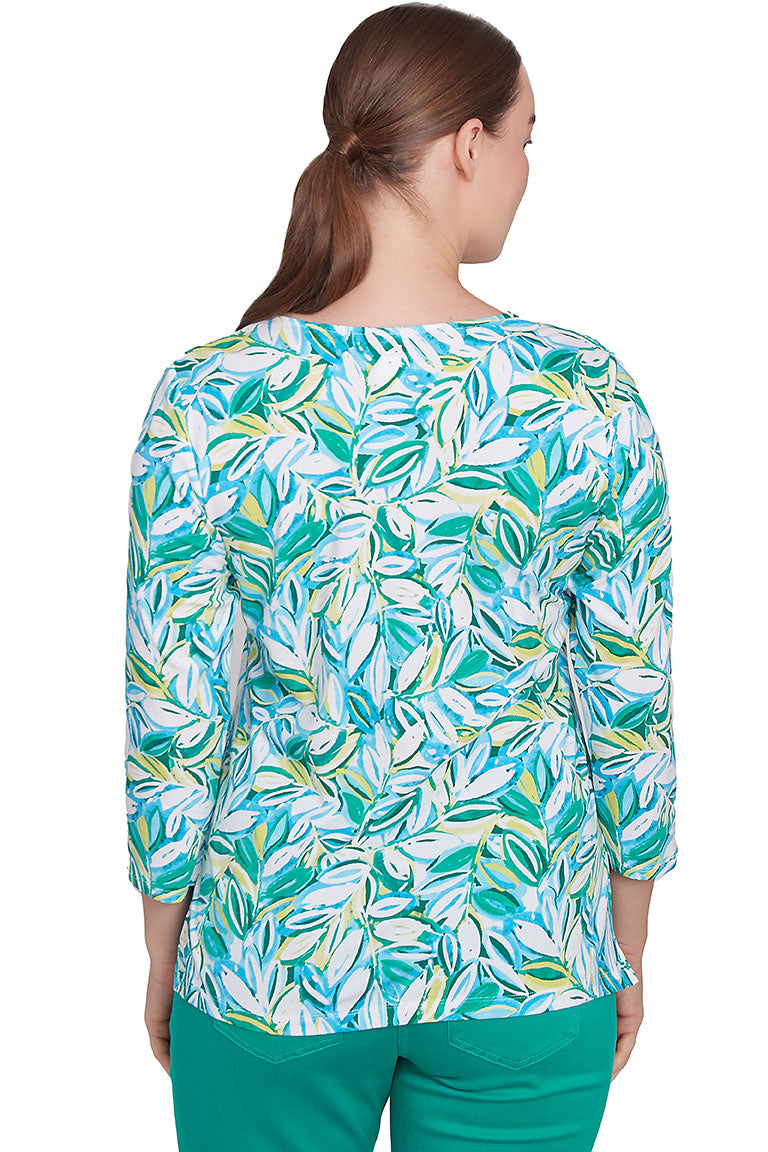 Paradise Cove Tossed Leaves Top