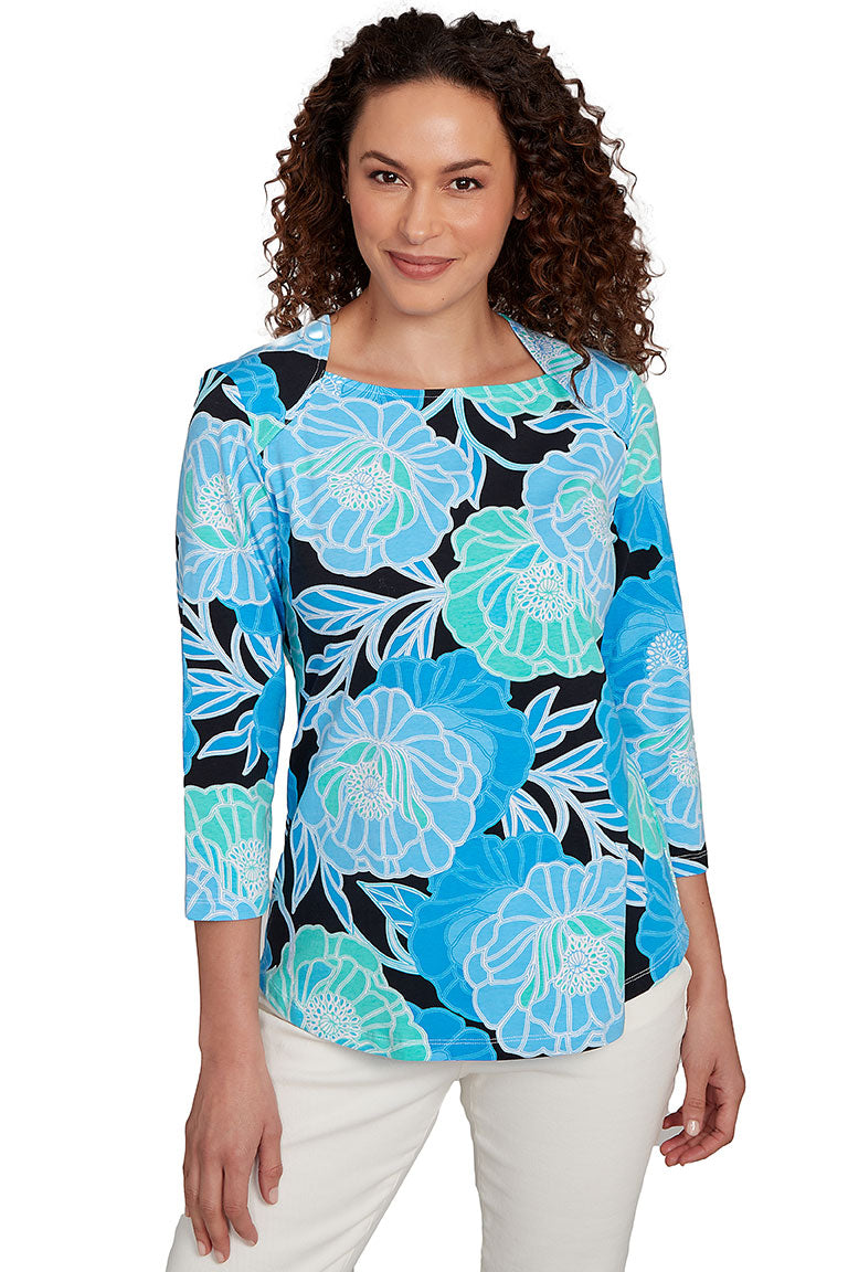 Prints Charming Lagoon Envelope Neck Top