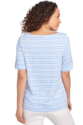 Prints Charming Striped Boatneck Top
