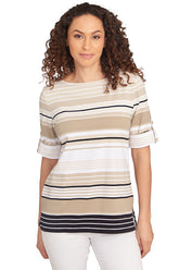 Puttin On The Prints Chino Striped Top