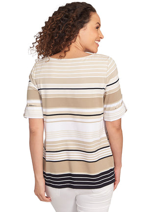 Puttin On The Prints Chino Striped Top