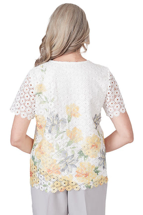 Charleston Daffodil Lace Necklace Top