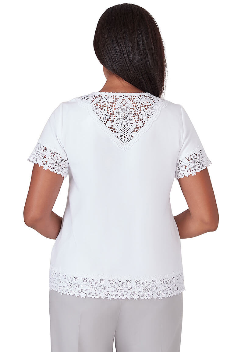 Charleston Floral Lace Necklace Tee