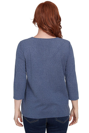 Casual Luxe Grommet Laced Top