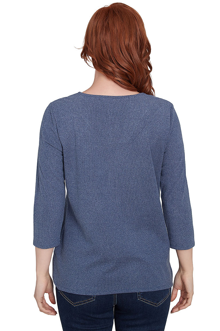 Casual Luxe Grommet Laced Top