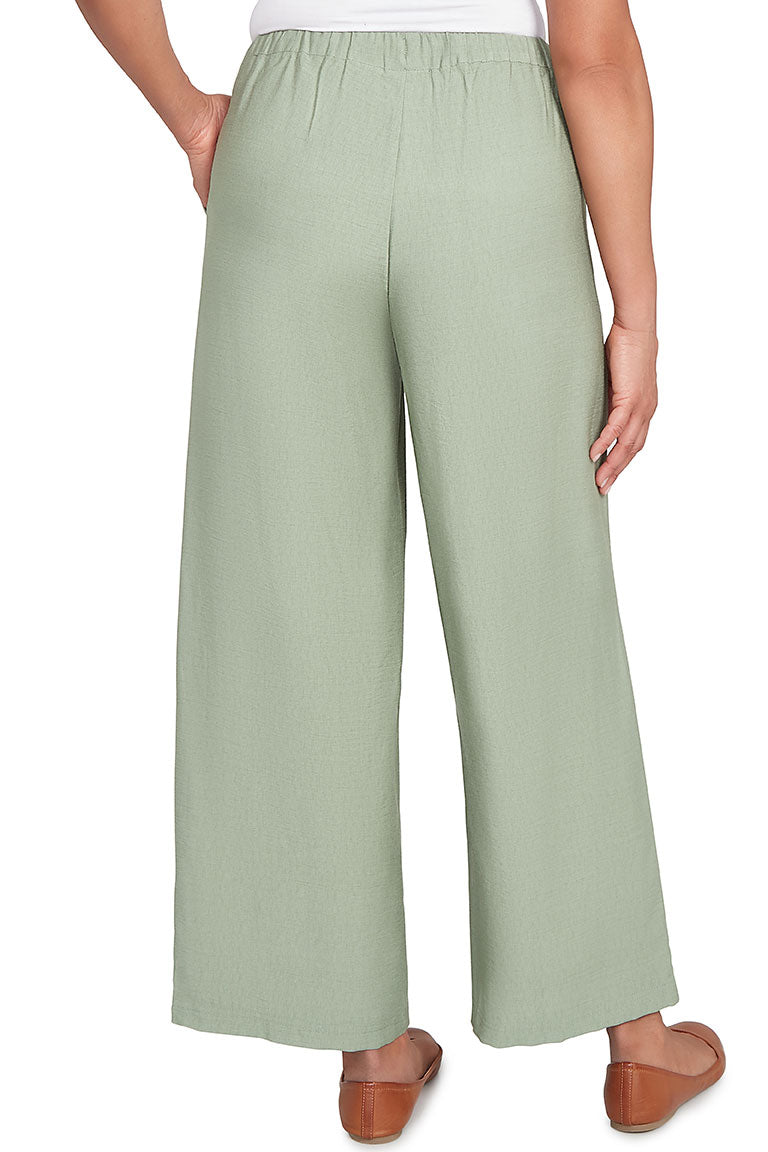 Stripe Right Drawstring Wide Leg Pant
