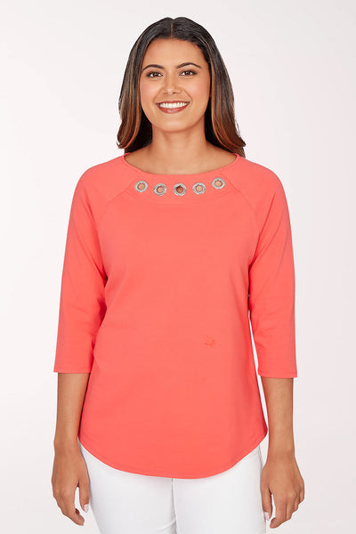 Set Sail Grommet Neck Top | Ruby Rd.