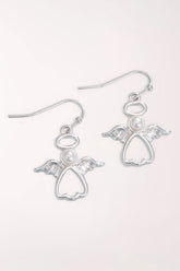 Pearl Accented Angel Earrings